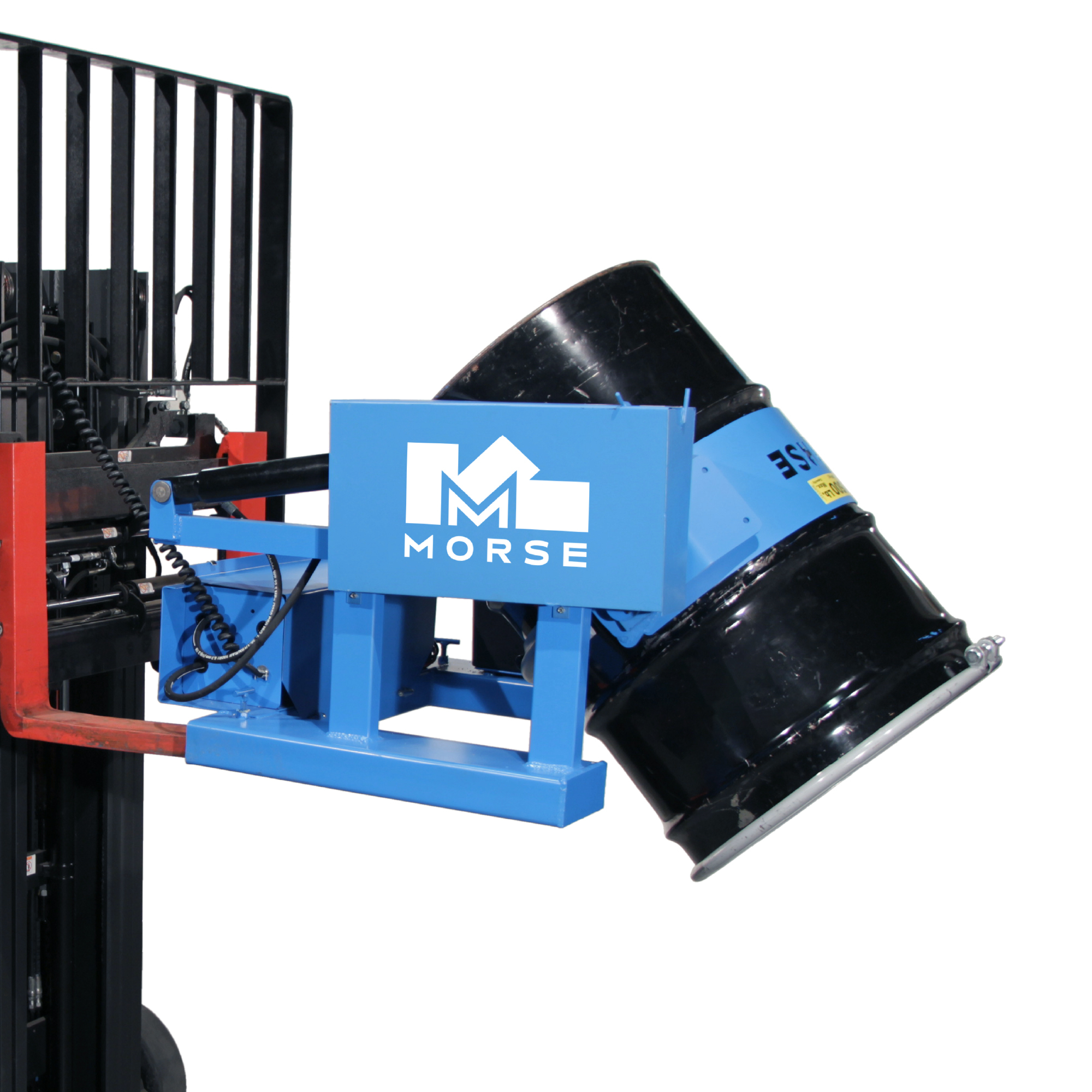 Morse Heavy-Duty Forklift Karrier, Cinch chain, 12V Battery power tilt. Requires 25in. between forks, Includes battery and charger.
